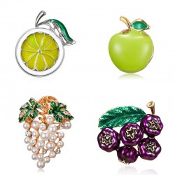 Crystal brooches - blueberry - grapesBrooches