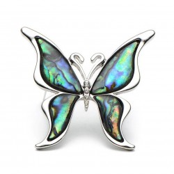 Borboleta com uma casca colorida - um broche de metal
