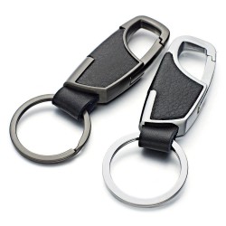Chaveiro de couro - com anel chave