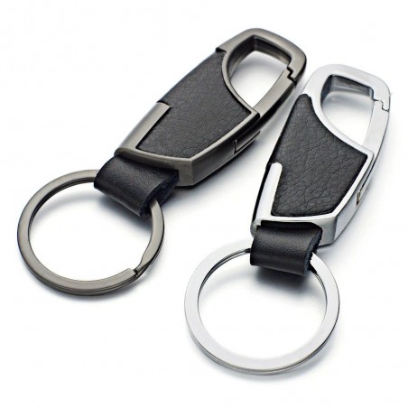 Chaveiro de couro - com anel chave