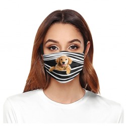 Cara protetora / máscara boca - reutilizável - cães imprimir