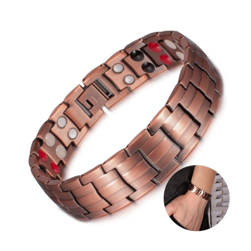 Pulseira de cobre vintage - magnético - saúde - energia - unisex