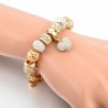 Elegant gold bracelet - with crystal beads & heartBracelets