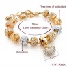 Elegant gold bracelet - with crystal beads & heartBracelets
