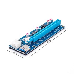 PCI-E riser card 006C - bitcoin miner - 1x to 16x - USB 3.0