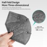 FFP2 - KN95 - protective face / mouth mask - 5-layer - reusable - grey - 10 - 100 piecesMouth masks