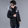 Warm down jacket - with fur collar - for boys