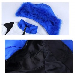 Warm down jacket - with detachable fur hood