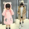 Warm fur coat - polar jacket - with hood