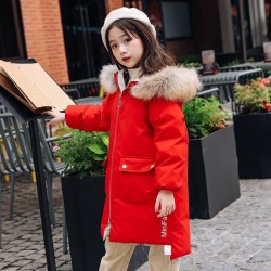 Thick winter jacket - with fur hood - waterproof