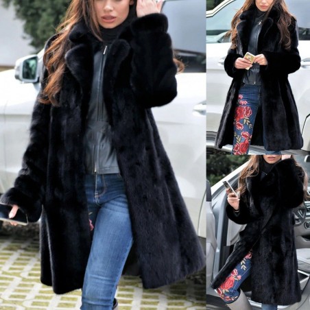 Luxury long coat - fluffy fur