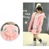 Warm fur coat - polar jacket - with hood