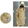 Warm fur coat - polar jacket - with hood