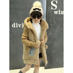 Warm fur coat - polar jacket - with hood