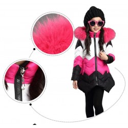 Warm down jacket - with detachable fur hood