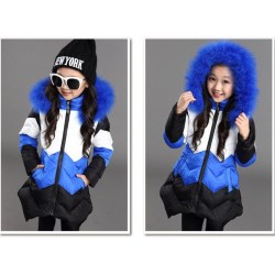 Warm down jacket - with detachable fur hood
