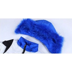 Warm down jacket - with detachable fur hood