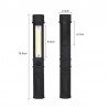 LED de COB Mini caneta multifunções Lâmpada de tocha de mão com ímã