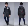 Warm down jacket - with fur collar - for boys