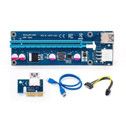 PCI-E riser card 006C - bitcoin miner - 1x to 16x - USB 3.0