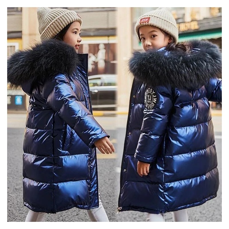 Warm thick jacket for kids - with fur hood - waterproofClothing