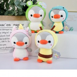 Small penguin - dressed as frog / unicorn / bee / dinosaur - plush toy - 23cm