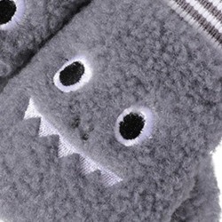 Crianças luvas de pelúcia quentes - um dedo - com corda - design de animais