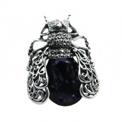 Crystal beetle - vintage broochBrooches