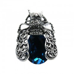 Crystal beetle - vintage broochBrooches