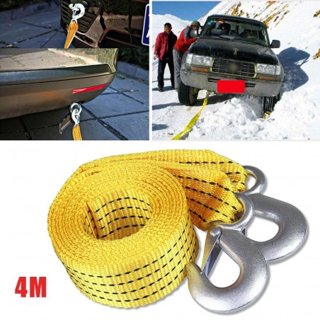 Car towing pull rope - with hook - 5 ton - 4M