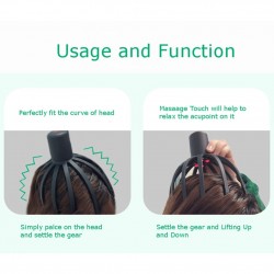 Electric scalp massager - octopus claw shape - therapeutic - stress relief