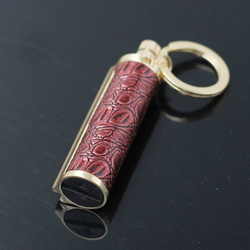 Vintage metal lighter - kerosene oil - with keyring