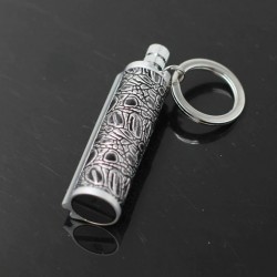 Vintage metal lighter - kerosene oil - with keyring