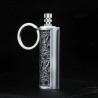 Vintage metal lighter - kerosene oil - with keyring