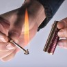 Vintage metal lighter - kerosene oil - with keyring