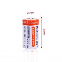 2 pieces Cr2 200mAh rechargeable battery - with Cr2/CR123A universal smart charger