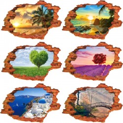 Paisagem da natureza 3D - adesivo de parede de vinil