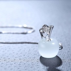 Apple shaped pendant - necklace - 925 sterling silver