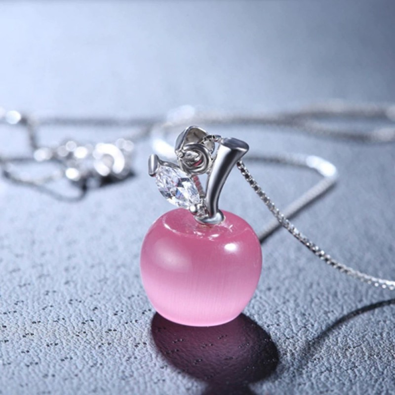 Apple shaped pendant - necklace - 925 sterling silverNecklaces