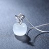 Apple shaped pendant - necklace - 925 sterling silver