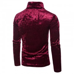 Pescoço quente - camisola - algodão brilhante