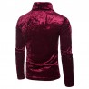 Pescoço quente - camisola - algodão brilhante