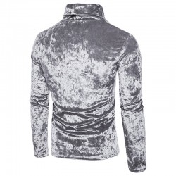 Pescoço quente - camisola - algodão brilhante