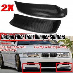 Divisor de pára-choques dianteiro - lábio spoiler - fibra de carbono - para BMW E46 M3 1999-2006