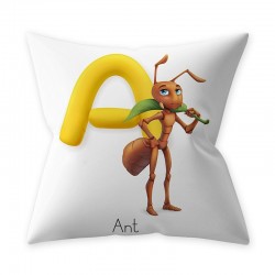 Cushion cover - single-sided - English alphabet with animals - 45 * 45cm