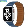 Apple watch - silicone / leather magnetic strap - 38mm - 42mm