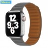 Apple watch - silicone / leather magnetic strap - 38mm - 42mm