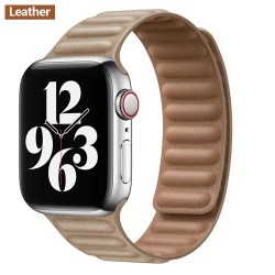 Apple watch - silicone / leather magnetic strap - 38mm - 42mm