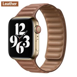Apple watch - silicone / leather magnetic strap - 38mm - 42mm