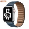 Apple watch - silicone / leather magnetic strap - 38mm - 42mm